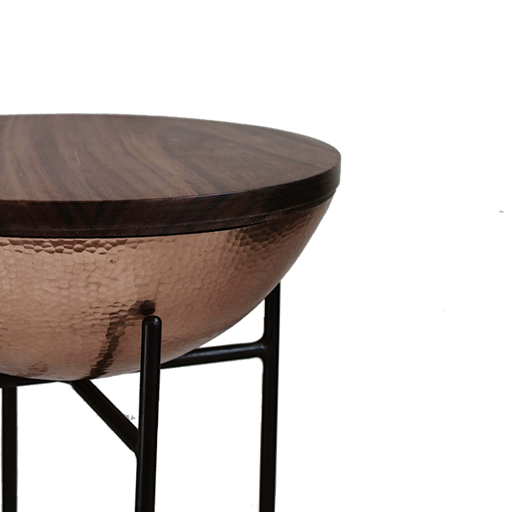 TZINTZU- MESA AUXILIAR DE PAROTA Y COBRE