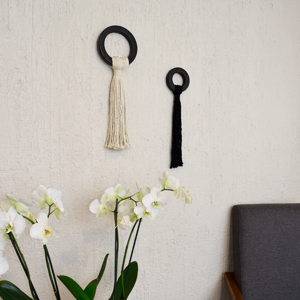 TULE - ARO DE ENCINO CON CUERDAS DE ALGODÓN