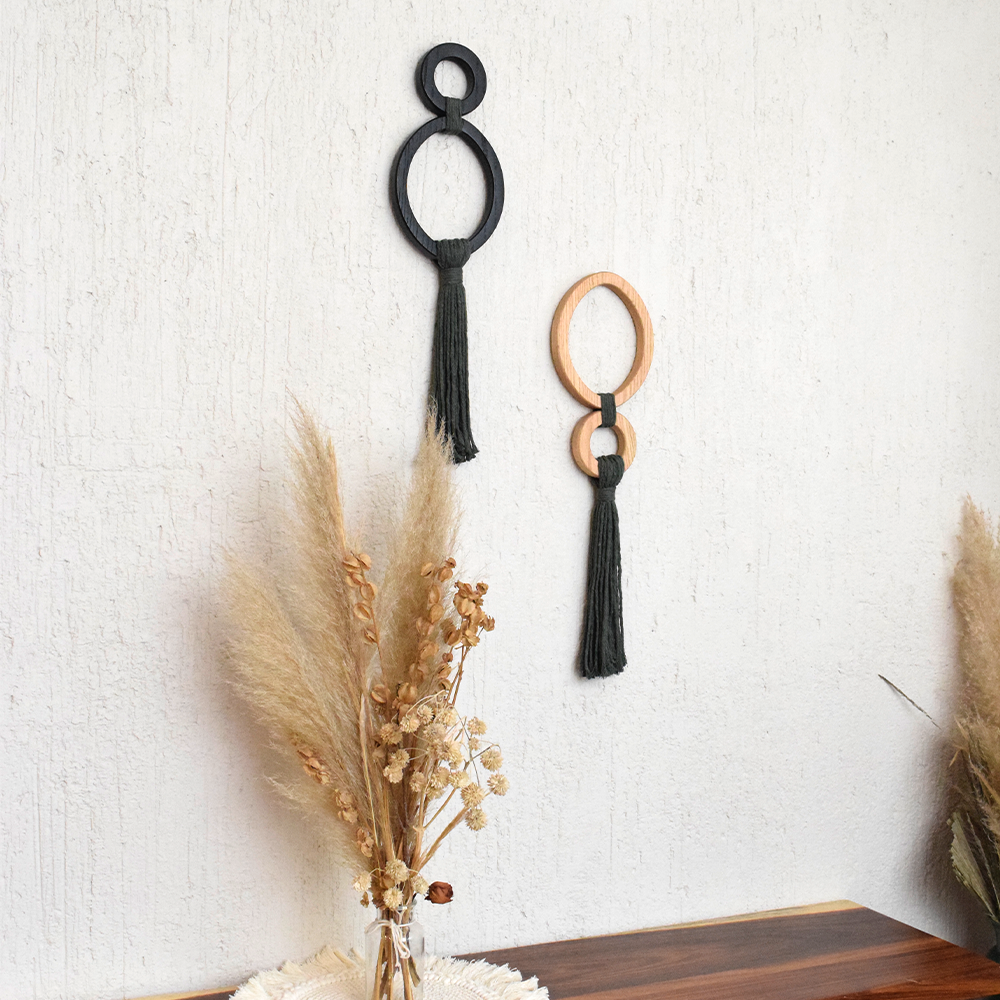 CINTHIA - AROS DE MADERA CON CUERDAS DE ALGODÓN