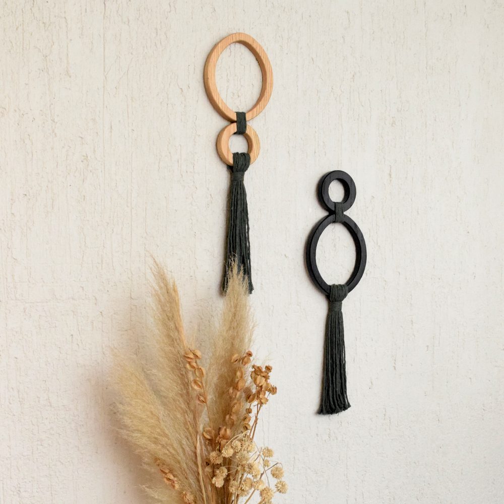 CINTHIA - AROS DE MADERA CON CUERDAS DE ALGODÓN