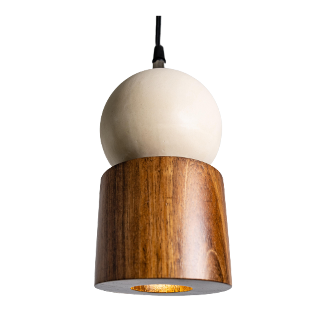 ARIO - LÁMPARA COLGANTE DE BARRO Y PAROTA