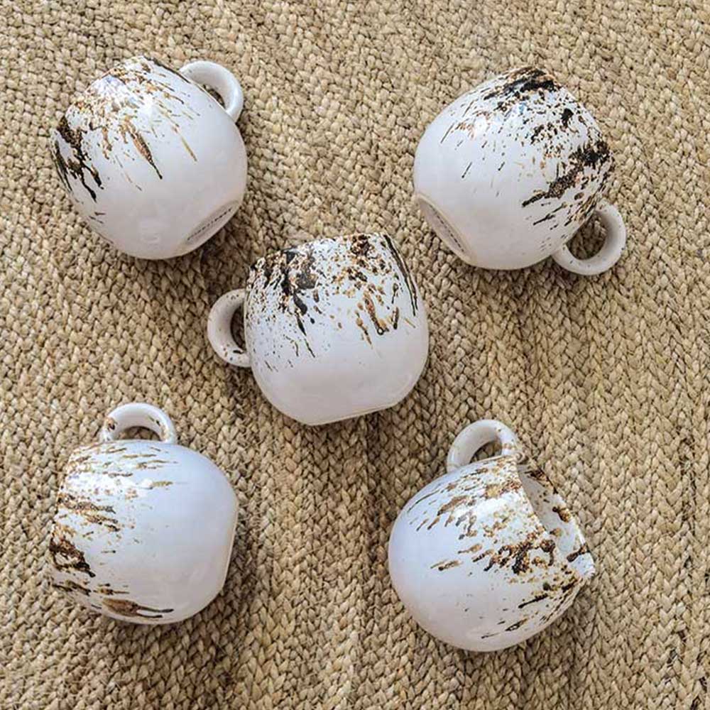 HAILEY - JUEGO DE TAZAS TIPO ESPRESSO DE CERÁMICA (80ML)