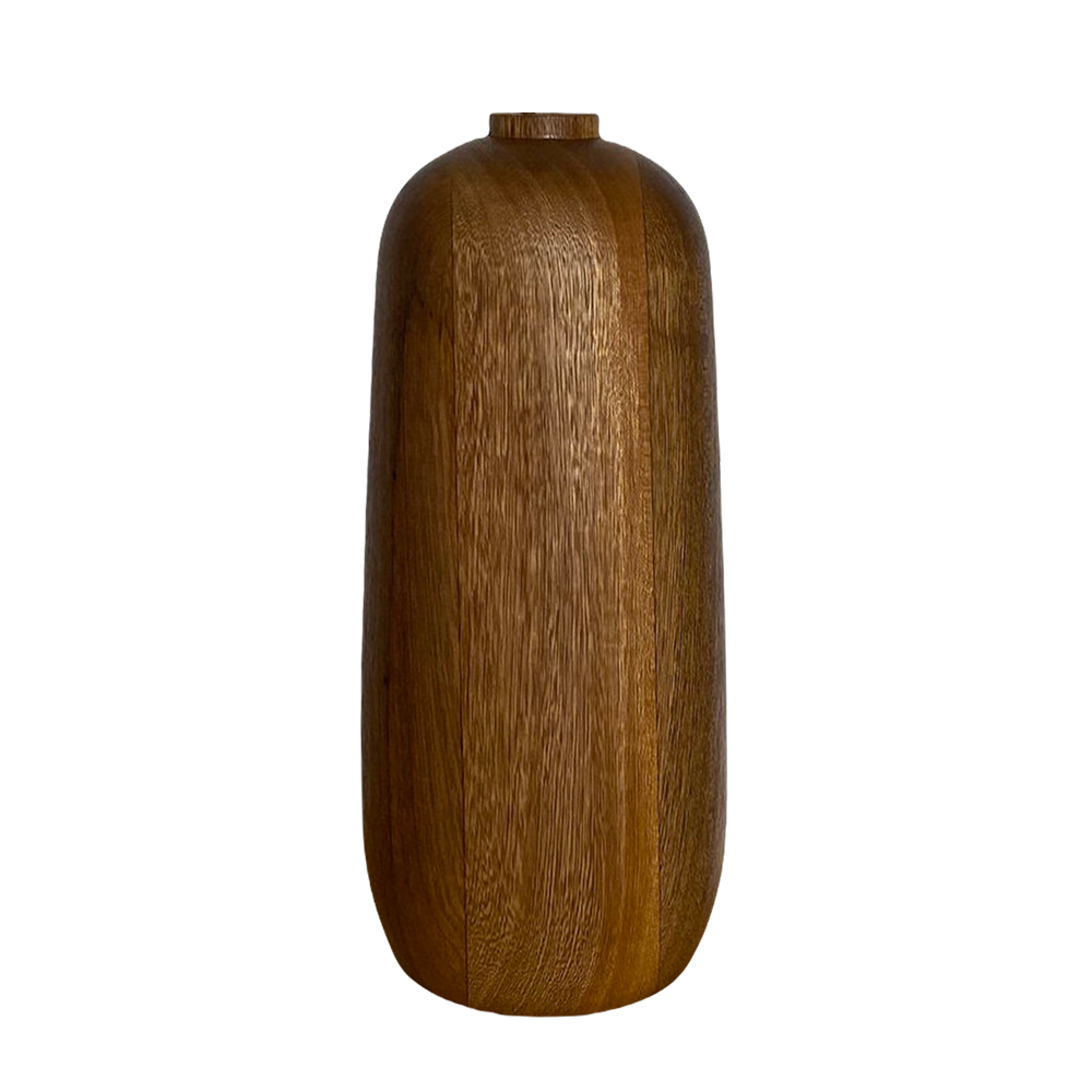 PIÑÓN - FLORERO DE ROSA MORADA