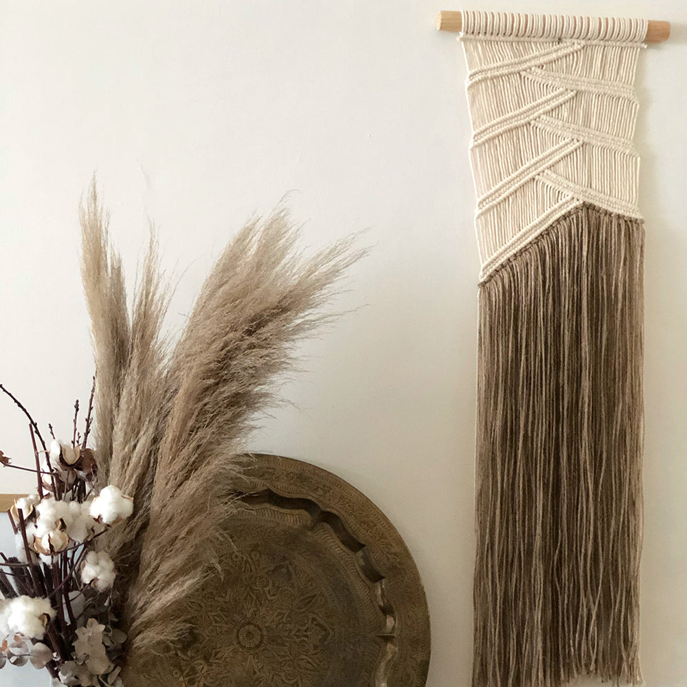 QUITU - TAPIZ DE MACRAMÉ CON YUTE Y ALGODÓN