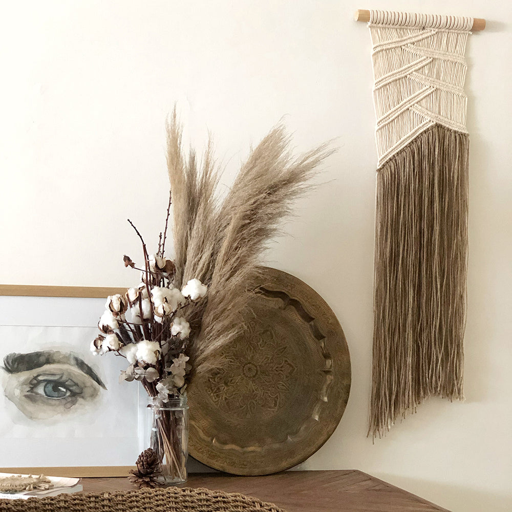 QUITU - TAPIZ DE MACRAMÉ CON YUTE Y ALGODÓN