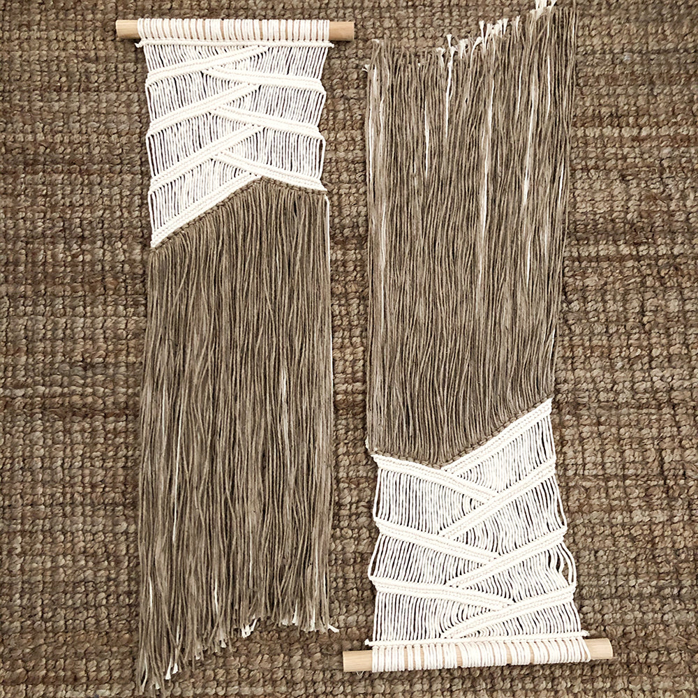 QUITU - TAPIZ DE MACRAMÉ CON YUTE Y ALGODÓN