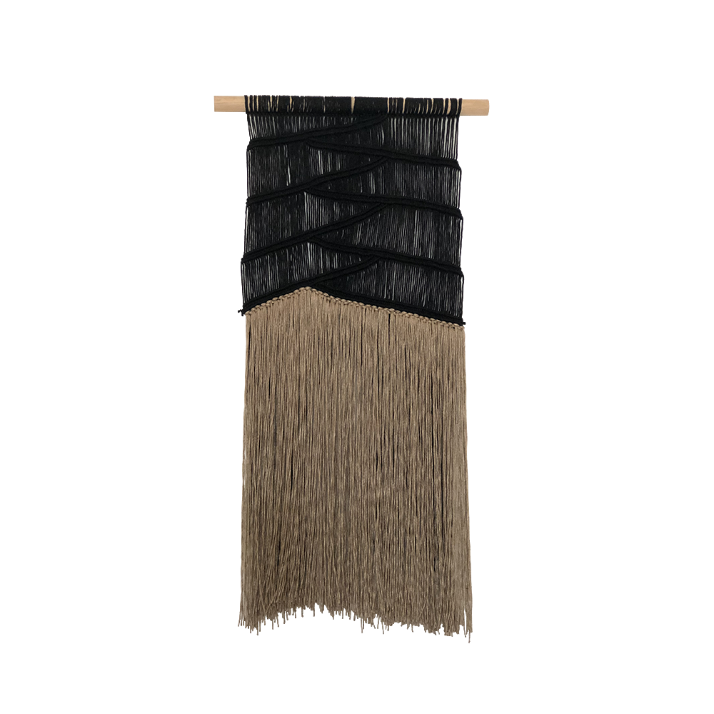 METZA II - TAPIZ DE MACRAMÉ CON YUTE Y ALGODÓN