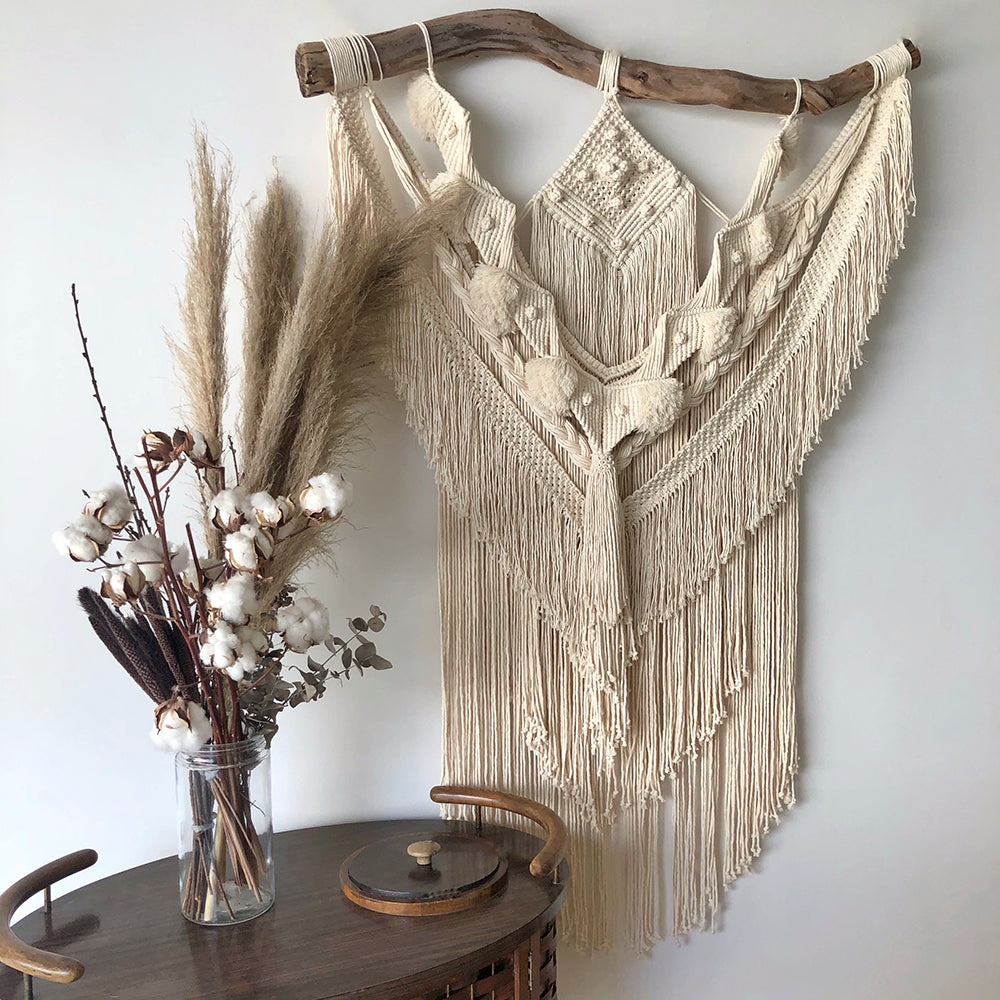 MIXTLÁN - TAPIZ DE MACRAMÉ CON ALGODÓN