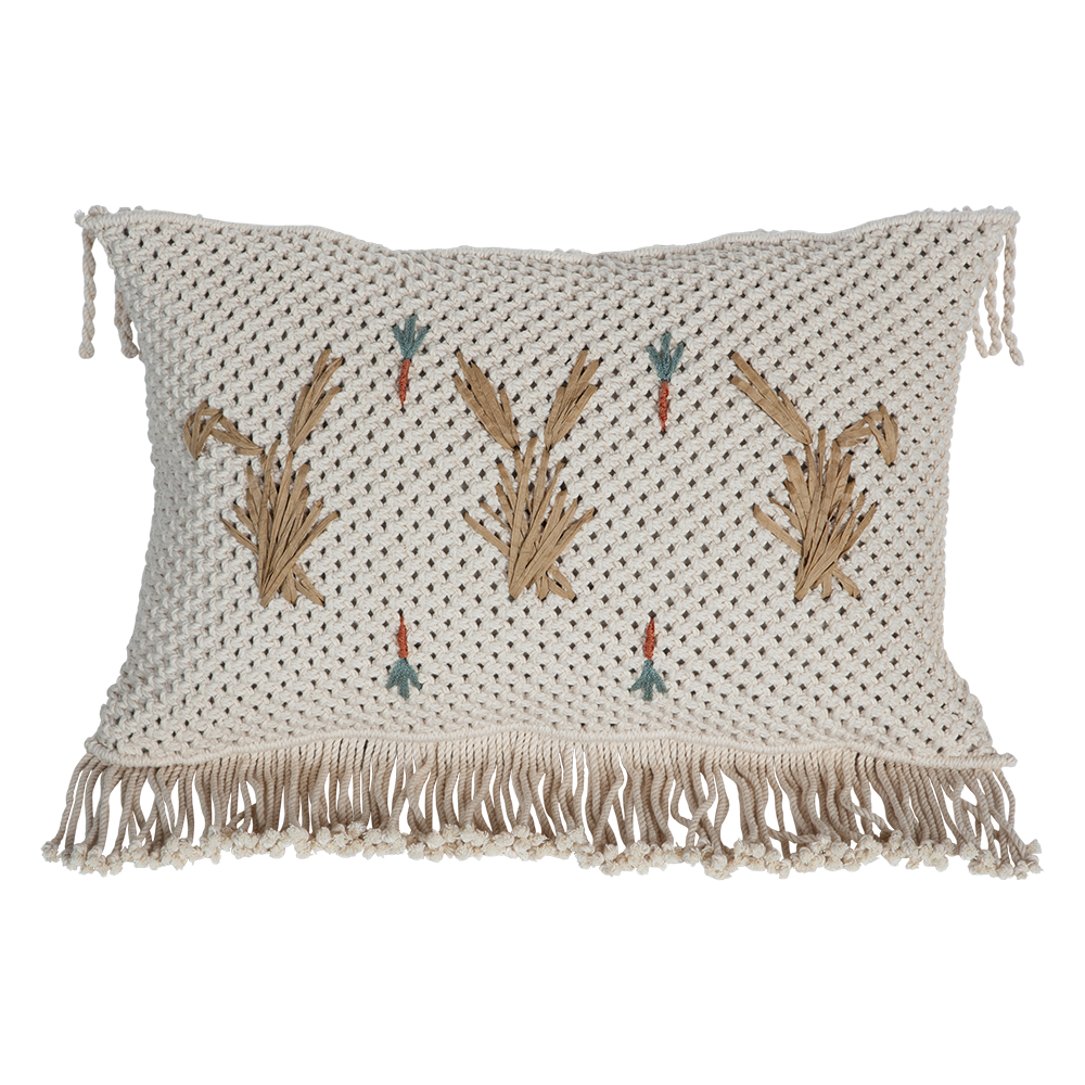 ETZA - COJÍN DECORATIVO DE MACRAMÉ