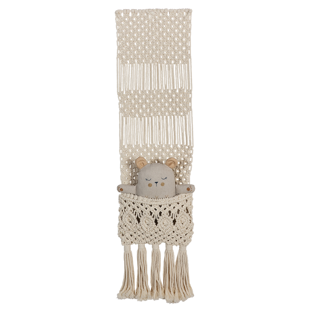 MINA - ORGANIZADOR DE MACRAMÉ DE ALGODÓN