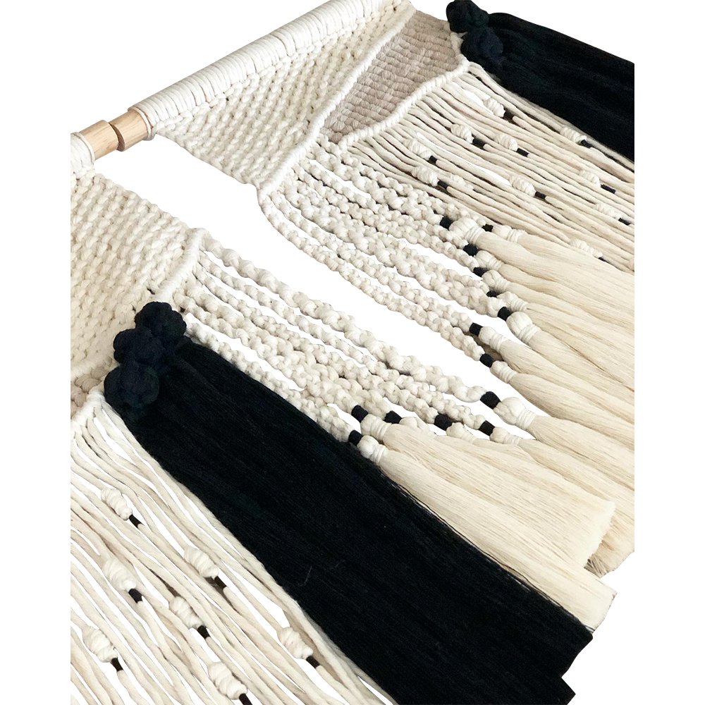 CHIHUATLÁN - TAPIZ DE MACRAMÉ DE ALGODÓN