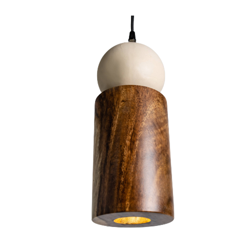 ARIO - LÁMPARA COLGANTE DE BARRO Y PAROTA