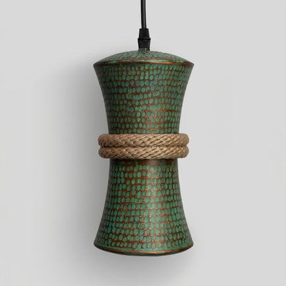 OMET - LÁMPARA COLGANTE DE COBRE PATINA JADE