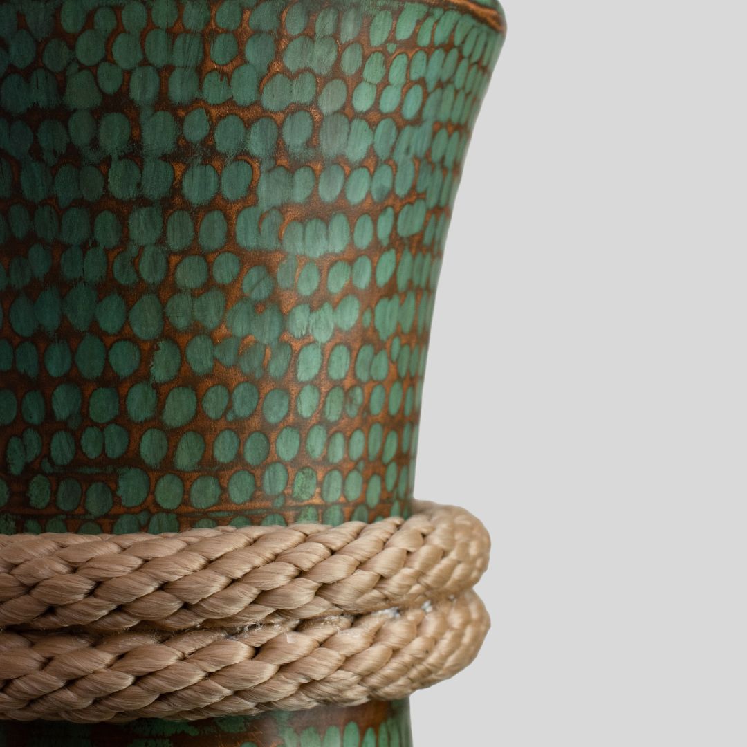 OMET - LÁMPARA COLGANTE DE COBRE PATINA JADE