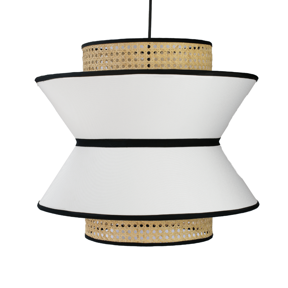 ATLAHUA - LÁMPARA COLGANTE DE BEJUCO & TEXTIL