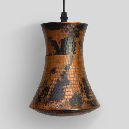 TANU - LÁMPARA COLGANTE DE COBRE NATURAL MANCHADO