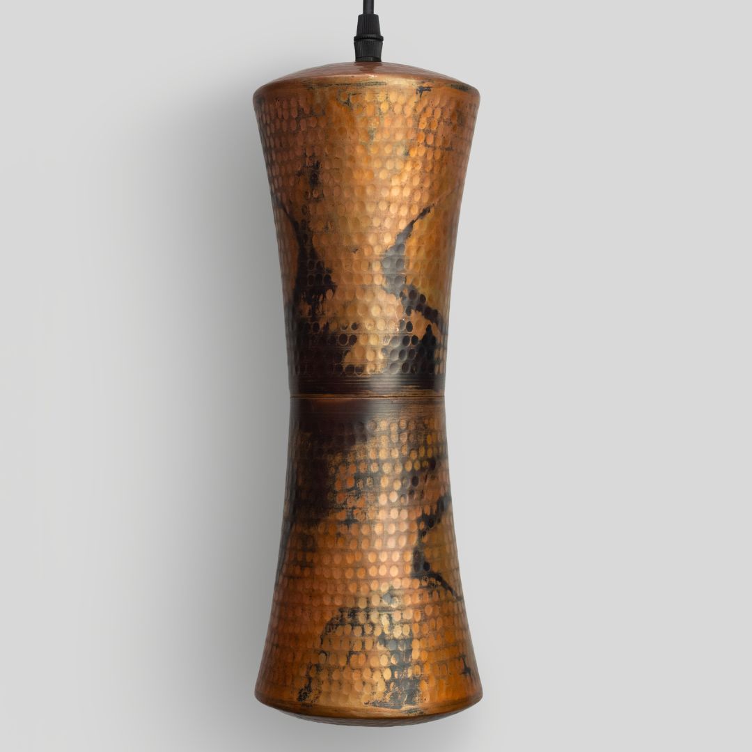 TOZI - LÁMPARA COLGANTE DE COBRE NATURAL MANCHADO