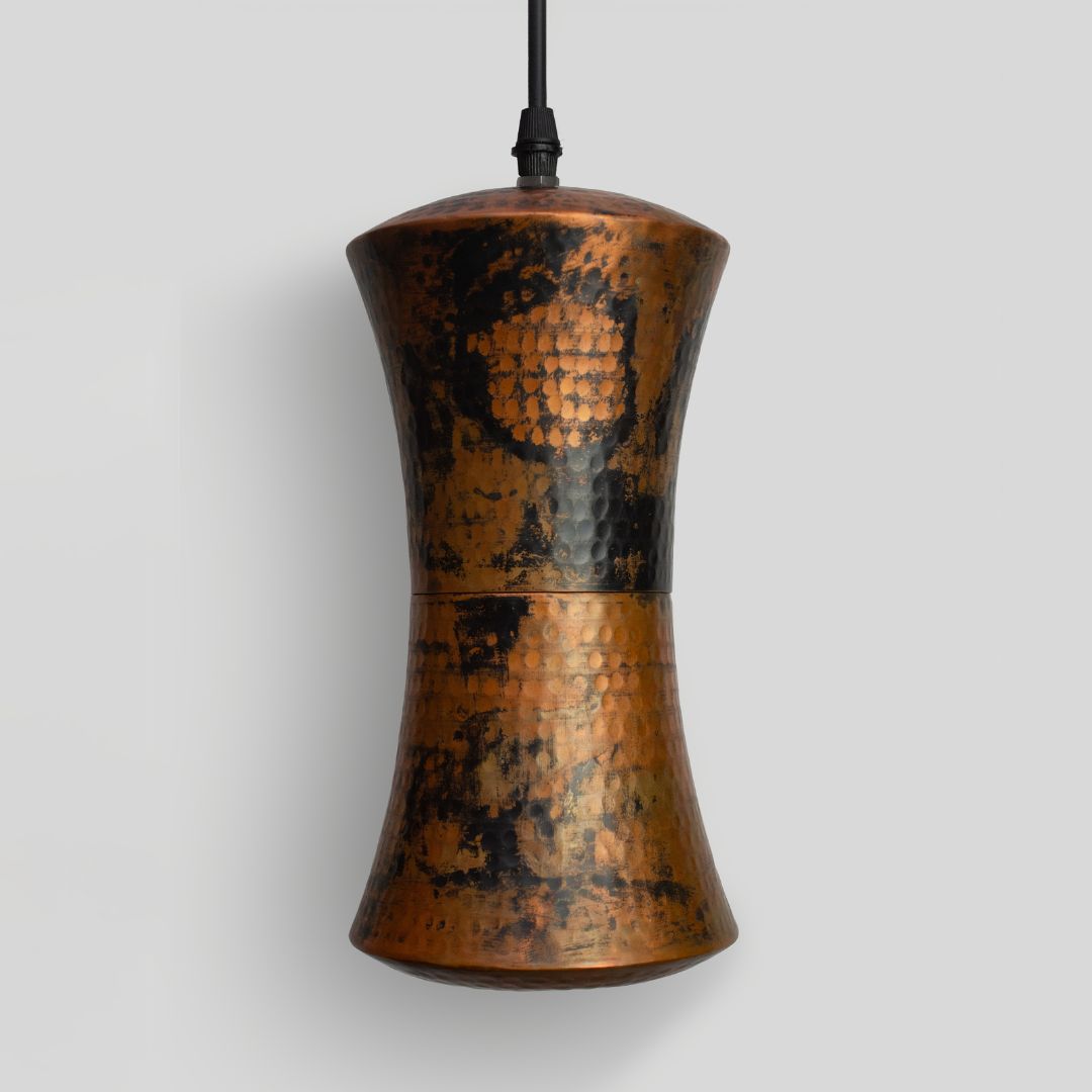 OMET - LÁMPARA COLGANTE DE COBRE NATURAL MANCHADO