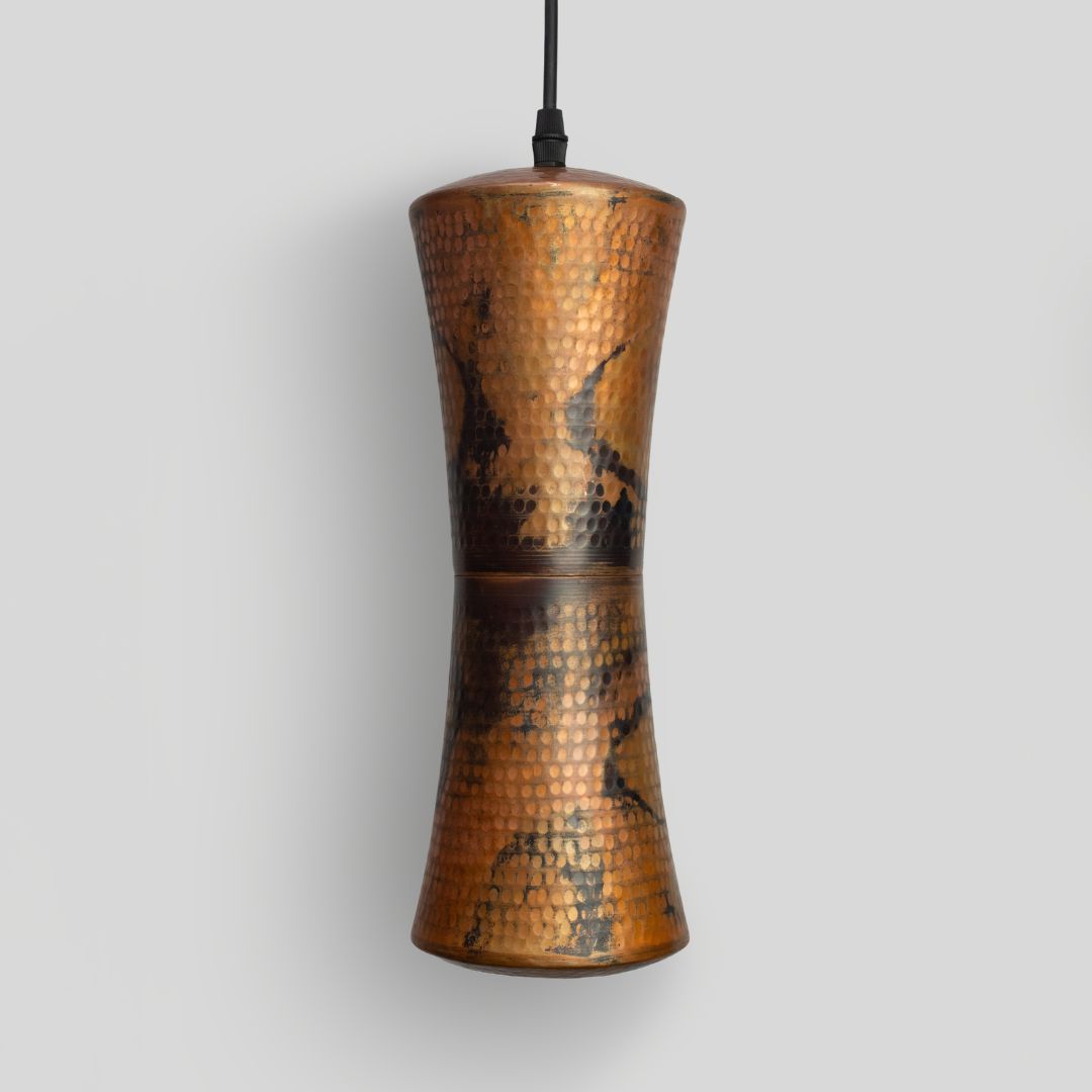 TOZI - LÁMPARA COLGANTE DE COBRE NATURAL MANCHADO