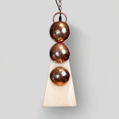 HALO - LÁMPARA COLGANTE DE COBRE Y ÓNIX