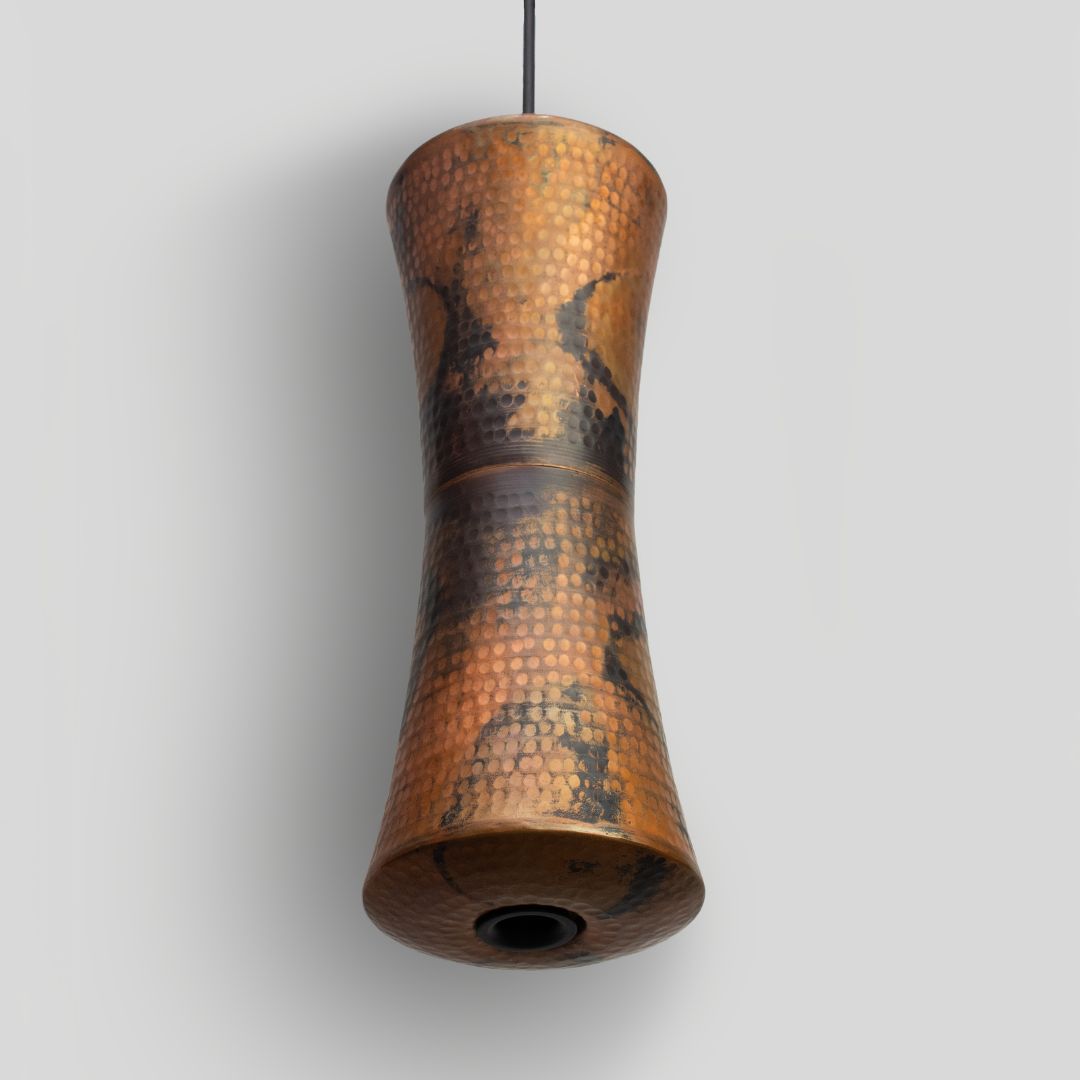 TOZI - LÁMPARA COLGANTE DE COBRE NATURAL MANCHADO