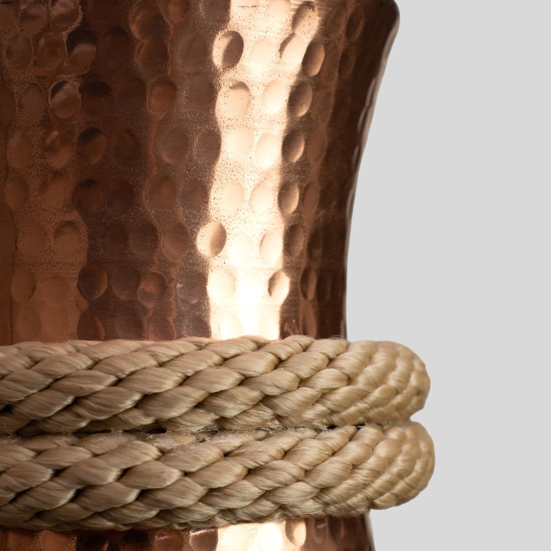 TANU - LÁMPARA COLGANTE DE COBRE BRILLANTE NATURAL