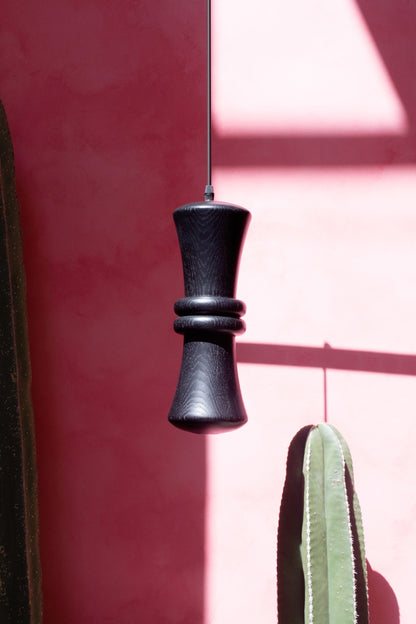 TOZI - LÁMPARA COLGANTE DE ENCINO NEGRO