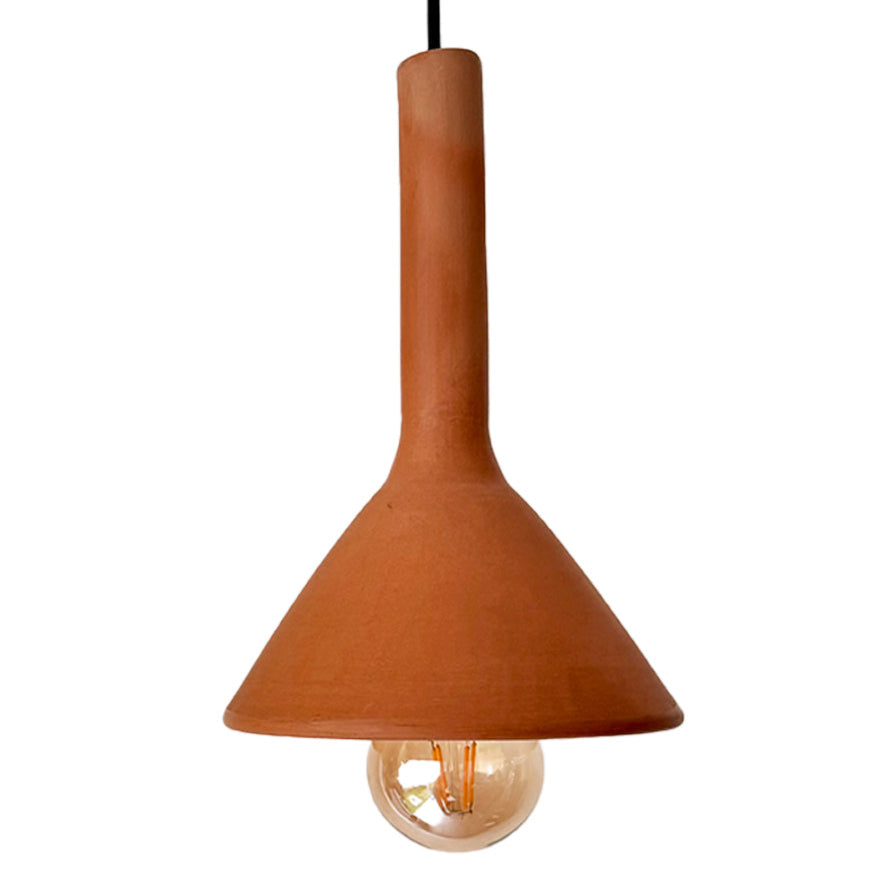 HAKAN - LÁMPARA COLGANTE DE BARRO NATURAL