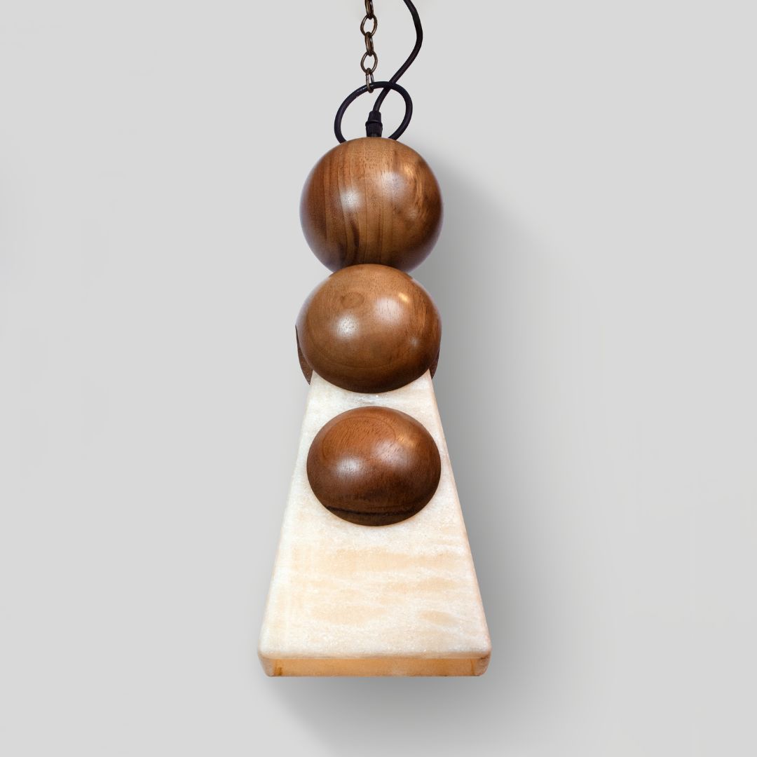 HALO - LÁMPARA COLGANTE DE PAROTA Y ÓNIX