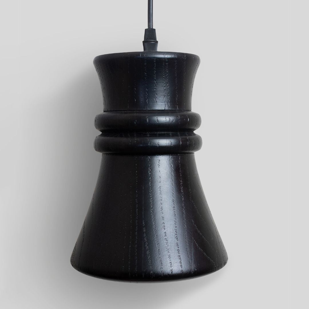 TANU - LÁMPARA COLGANTE DE ENCINO NEGRO