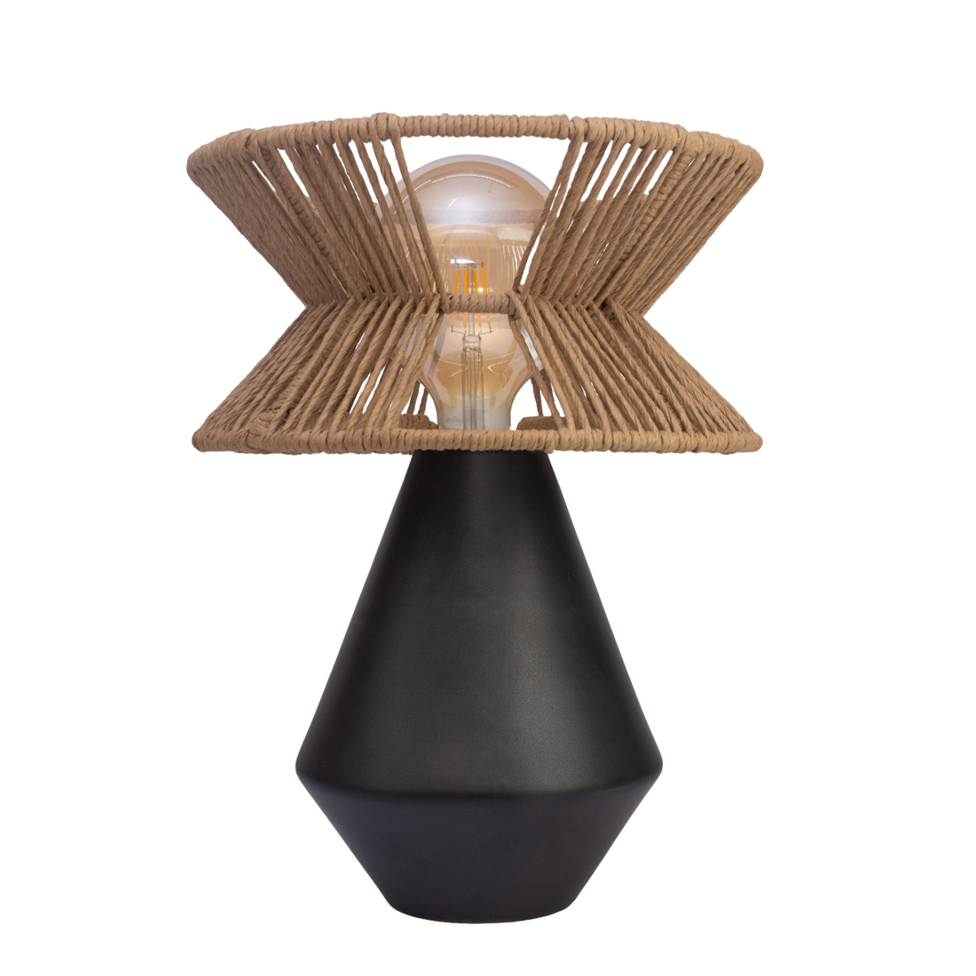 YOLIA - LÁMPARA DE MESA DE CERÁMICA Y CORDÓN CRAFT