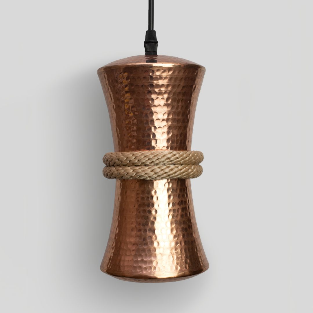 OMET - LÁMPARA COLGANTE DE COBRE BRILLANTE NATURAL