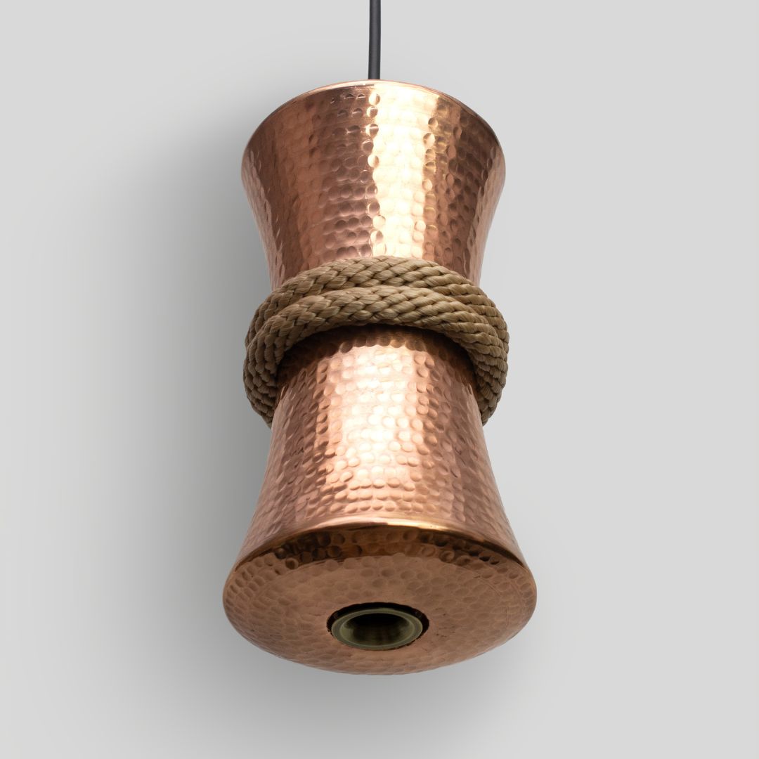 OMET - LÁMPARA COLGANTE DE COBRE BRILLANTE NATURAL