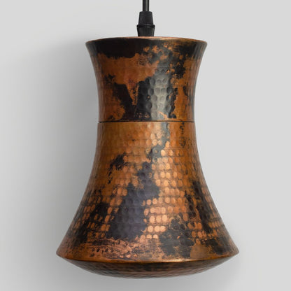 TANU - LÁMPARA COLGANTE DE COBRE NATURAL MANCHADO