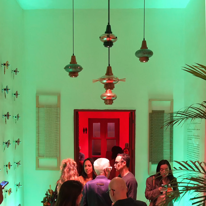 AUIL - LÁMPARA COLGANTE DE COBRE Y PAROTA