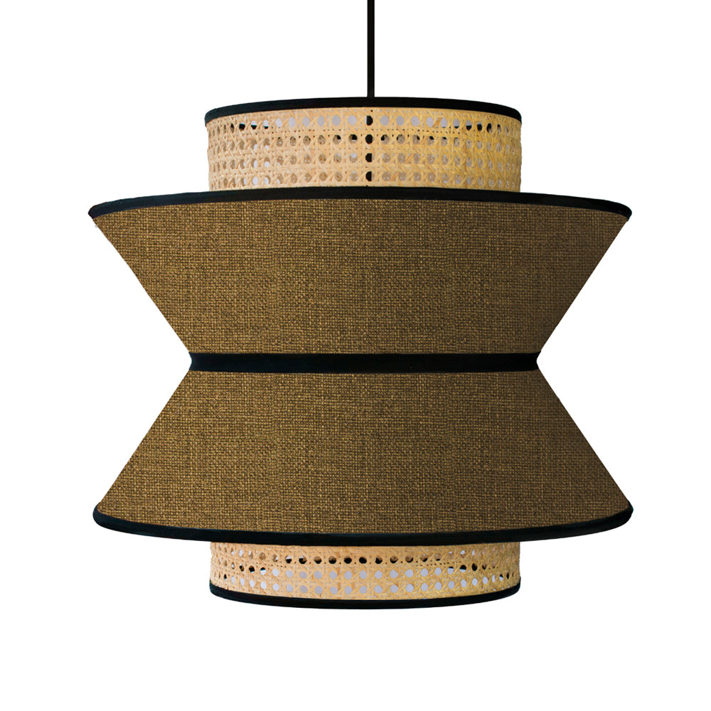 ATLAHUA - LÁMPARA COLGANTE DE BEJUCO & TEXTIL