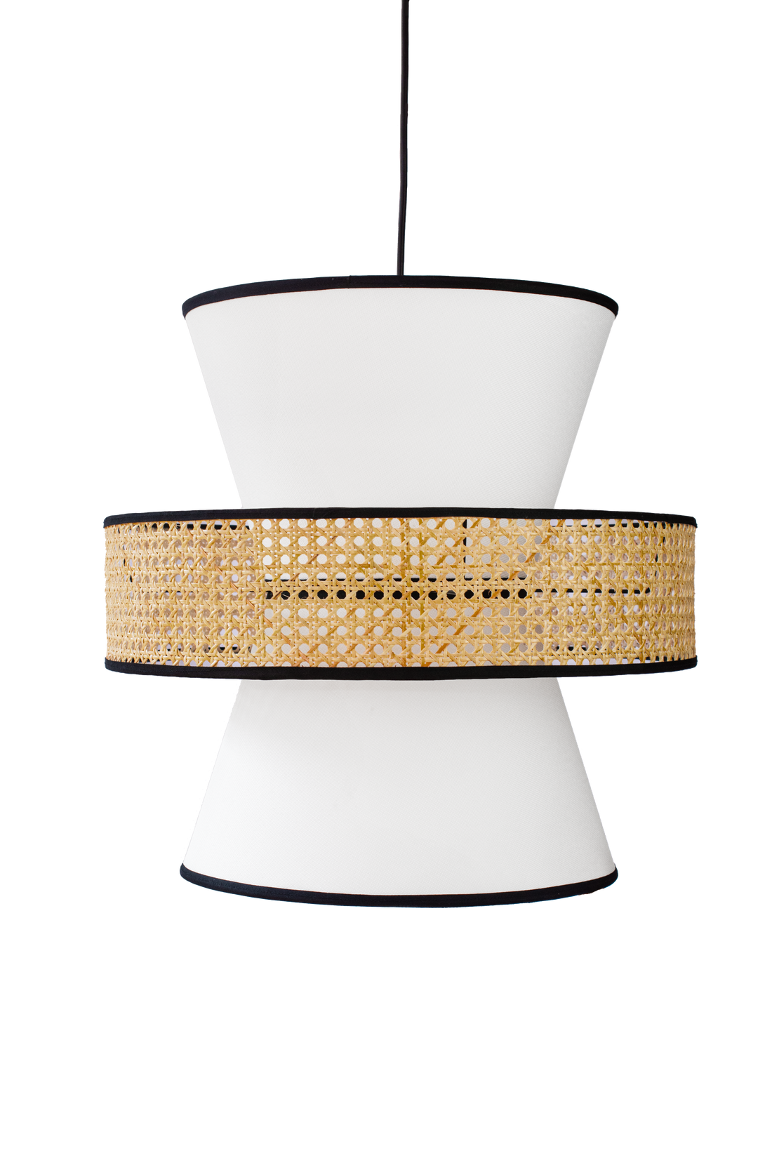 MAKSKUT - LÁMPARA COLGANTE DE BEJUCO & TEXTIL