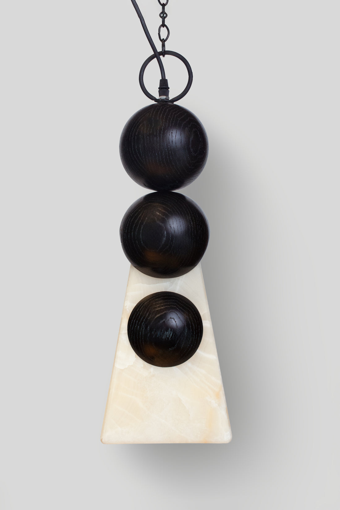 HALO - LÁMPARA COLGANTE DE ENCINO Y ÓNIX