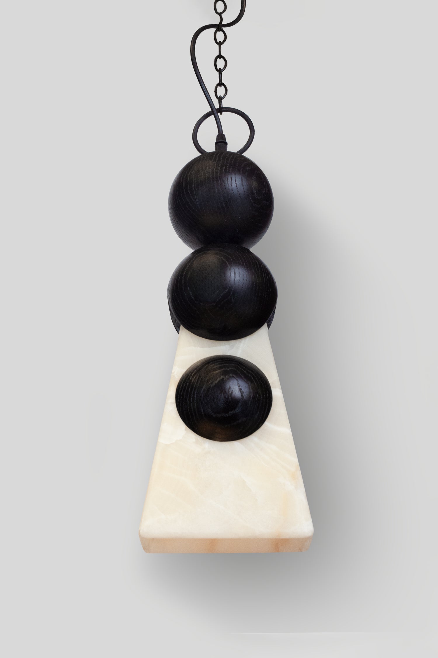 HALO - LÁMPARA COLGANTE DE ENCINO Y ÓNIX