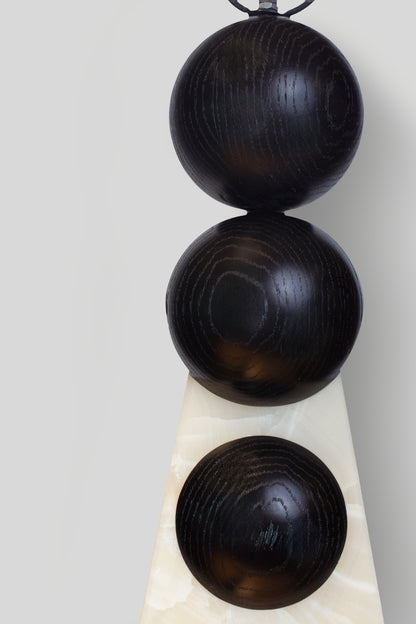 HALO - LÁMPARA COLGANTE DE ENCINO Y ÓNIX