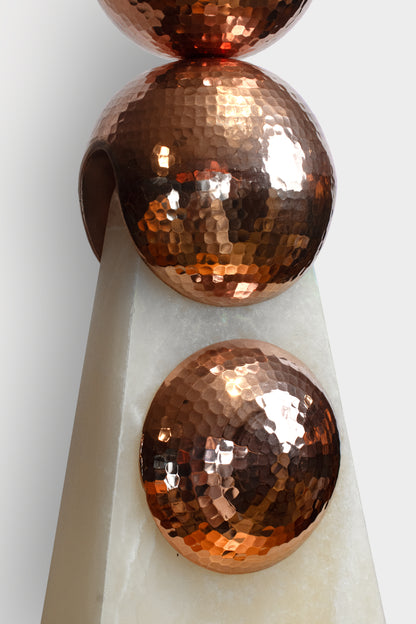 HALO - LÁMPARA COLGANTE DE COBRE Y ÓNIX