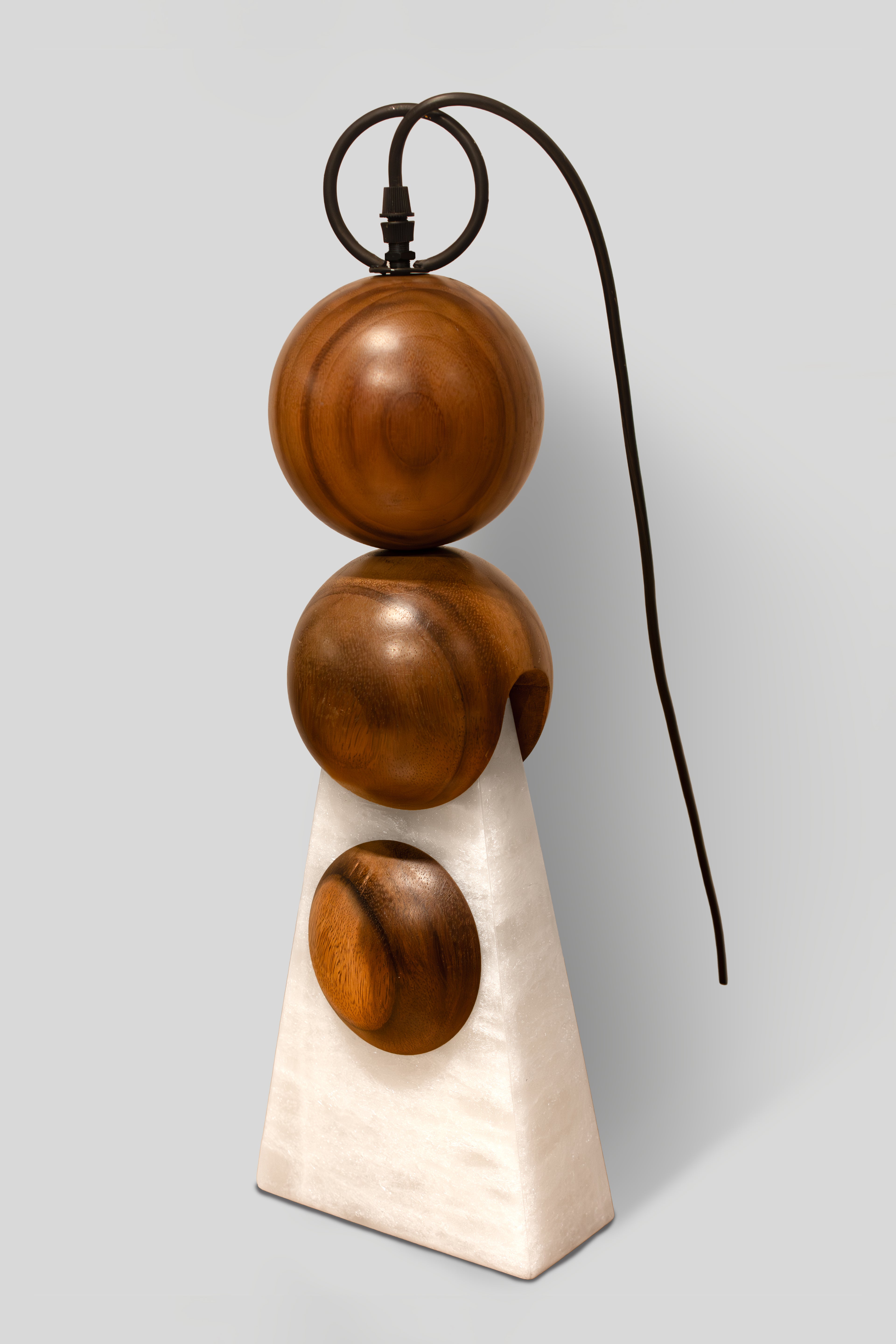 HALO - LÁMPARA DE MESA DE PAROTA Y ÓNIX