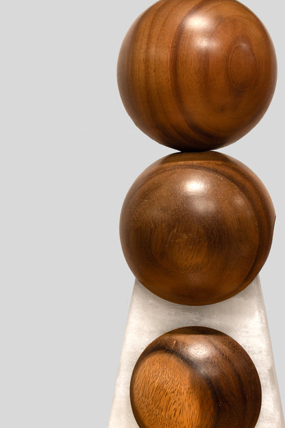 HALO - LÁMPARA DE MESA DE PAROTA Y ÓNIX