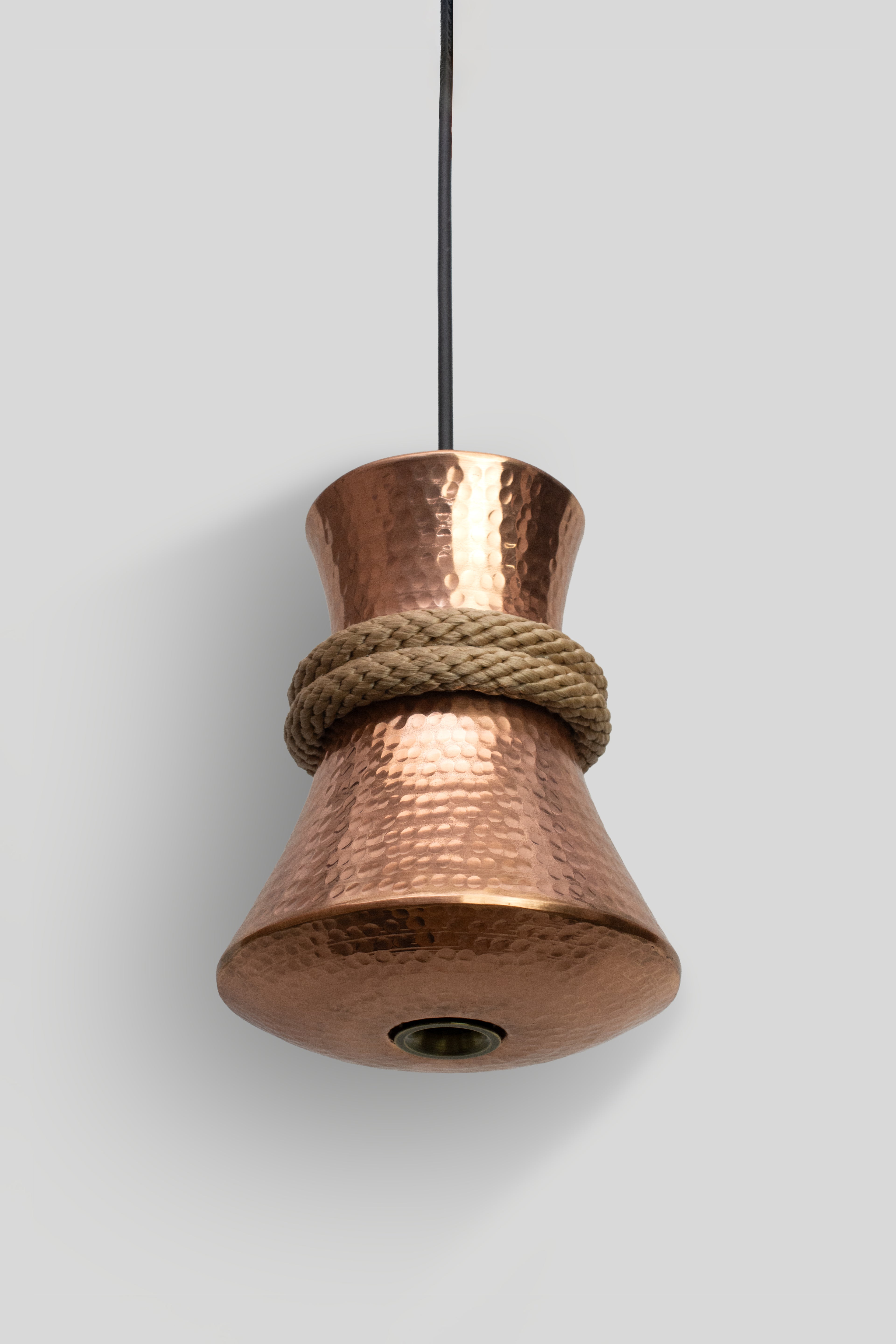 TANU - LÁMPARA COLGANTE DE COBRE BRILLANTE NATURAL