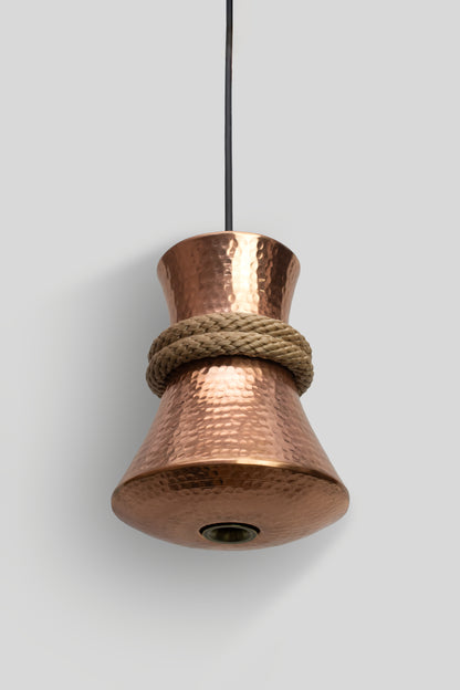 TANU - LÁMPARA COLGANTE DE COBRE BRILLANTE NATURAL