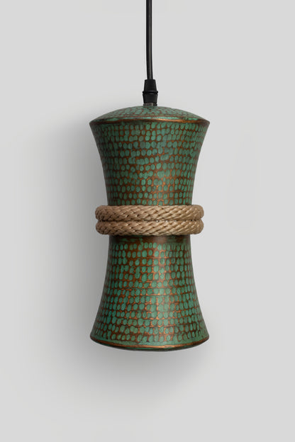 OMET - LÁMPARA COLGANTE DE COBRE PATINA JADE