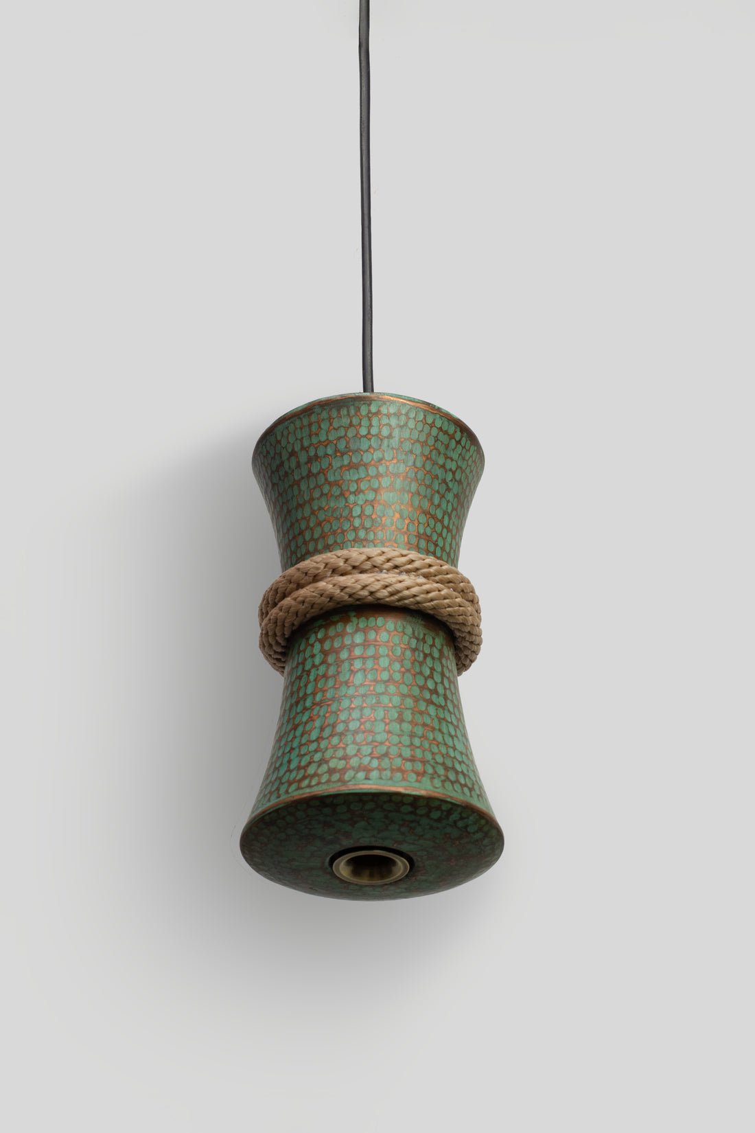 OMET - LÁMPARA COLGANTE DE COBRE PATINA JADE