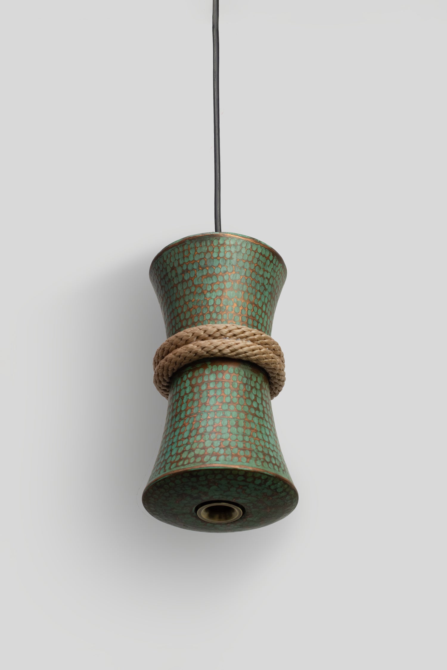 OMET - LÁMPARA COLGANTE DE COBRE PATINA JADE