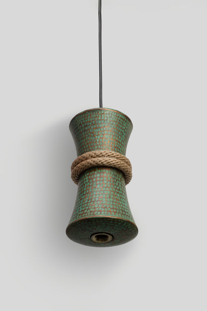 OMET - LÁMPARA COLGANTE DE COBRE PATINA JADE