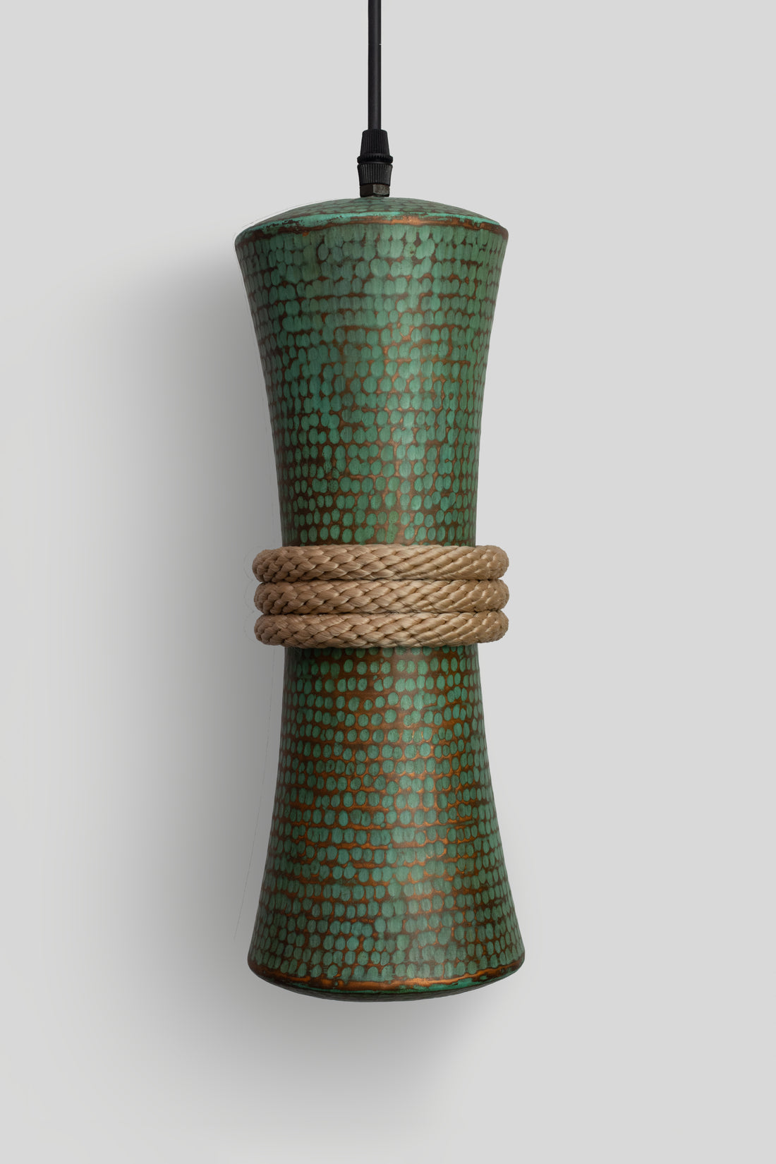 TOZI - LÁMPARA COLGANTE DE COBRE PATINA JADE